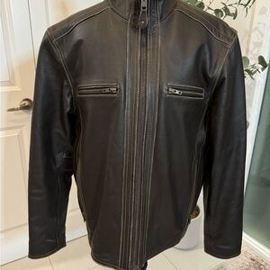 Men’s Motorcycle Jacket | Brown | Size 42
